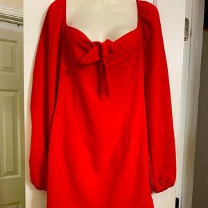 FASHION NOVA RED LONG SLEEVES TOP